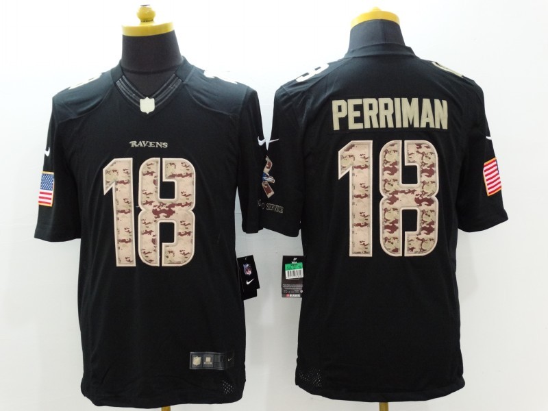 Men's Baltimore Ravens Rashad Perriman #18 Black Jersey